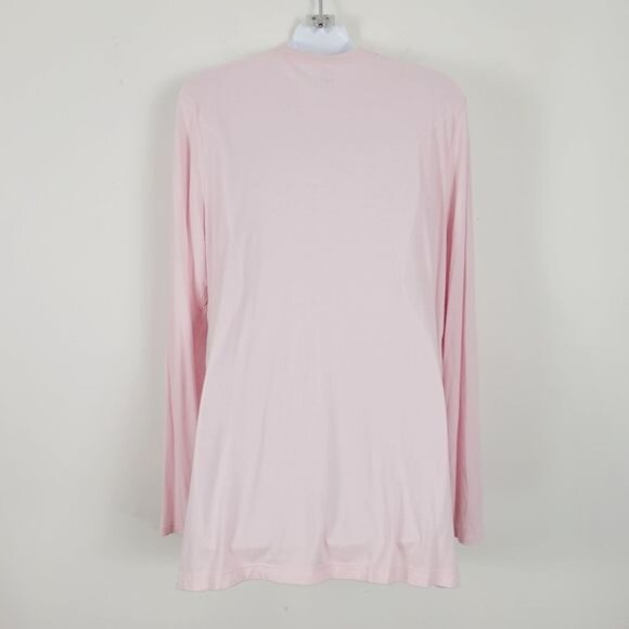 J.Jill Ballet Pink Chiffon Bib Knit Shirt Size Large - Picture 3 of 8